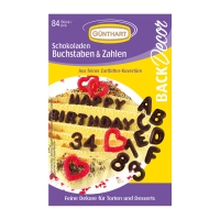 15 pcs Chocolatd Letters & Numbers