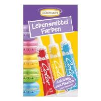 12 pcs Food colourings red, yellow, blue