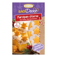 15 pcs Marzipan stars gold