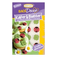 15 pcs Sugar ladybird & marzipan clover leaves
