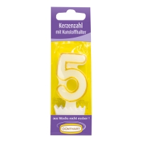 15 Candle number with holder Nr. 5