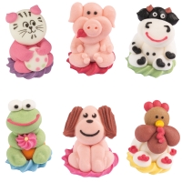 96 pcs Sugar farm animals