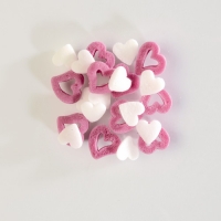 1,3 kg Sugar toppings,  Hearts , white/pink
