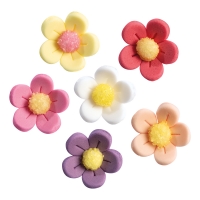 120 pcs Sugar flowers, colours