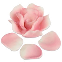 9 pcs Fine sugar roses with 24 petals, pink