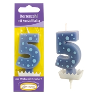 15 pcs Candle figure blue  5