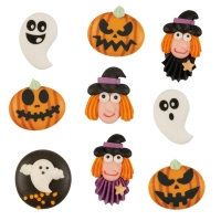 63 pcs Sugar figures  Halloween , flat, asstd.