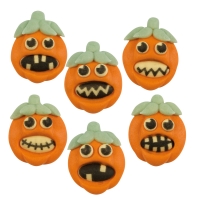 72 pcs Sugar pumpkins  Halloween , flat, assorted