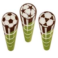 96 pcs Soccer-placer, dark chocolate, assorted