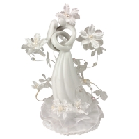 1 pcs Porcelain bride and groom resin, flower decoration