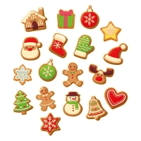 100 pcs Decor plaque Christmas, assorted