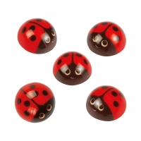60 pcs Half sphere, ladybird, white chocolate