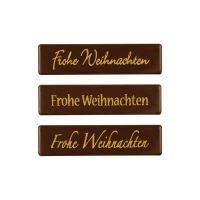 128 pcs Plaque  Frohe Weihnachten , dark chocolate