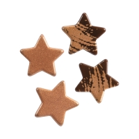 280 pcs Christmas stars, small, dark chocolate, assorted