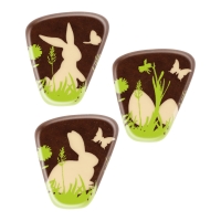 84 pcs Plaques Easter, white chocolate, assorted