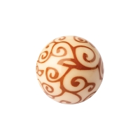40 pcs Hollow chocolate balls 3D, white choc., curls