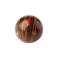 40 pcs Hollow chocolate balls 3D, dark chocolate, heart