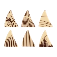 162 pcs Brown triangles small, white chocolate, asstd.