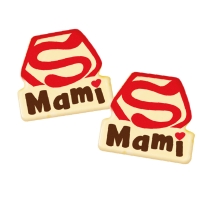 84 pcs Plaque  Super Mami , white chocolate