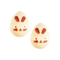 40 pcs Hollow eggs rabbit, 3D, white chocolate