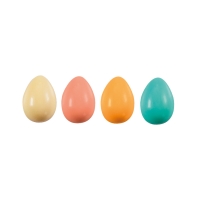 192 pcs Small hollow eggs, 3D, white chocolate, asstd.