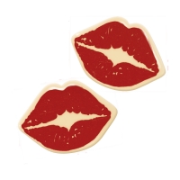 80 pcs Kissing Lips, white chocolate