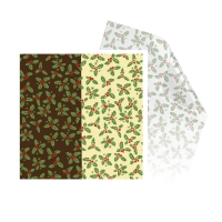 25 pcs Transfer sheet Holly leaves