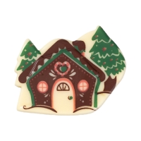 63 pcs Christmas house, white chocolate