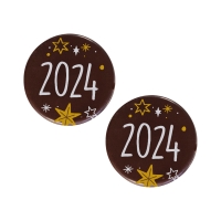 135 pcs Plaque  2024  dark chocolate