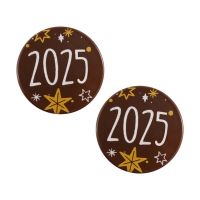 135 pcs Plaque  2025  dark chocolate