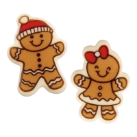 128 pcs Ginger figures, white chocolate