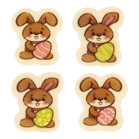 128 pcs Easter bunnies, white chocolate, assorted