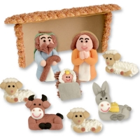 4 pcs Sugar Nativity set