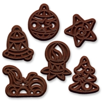 240 pcs Chocolate Christmas filigrees