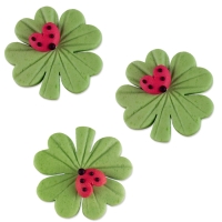 100 pcs Marzipan clover leafs