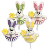 100 pcs Jolly Easter bunnies on stick