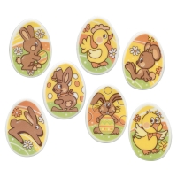 100 pcs Sugar coating Easter-egg plaques, assorted