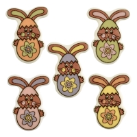 100 pcs Easter bunny plaques, assorted, sugar coating