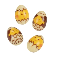 30 pcs Hollow eggs, chick 3D, white chocolate, assorted
