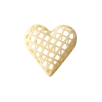 32 pcs White chocolate hearts 3D