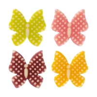 128 pcs Butterflies, white chocolate, assorted