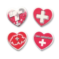 60 pcs Heart  Swiss cross , small