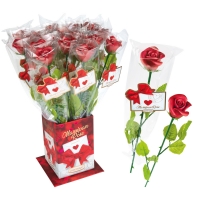 20 pcs Red marzipan rose  Elegance