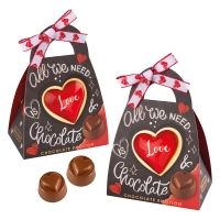 12 pcs Praline gift bag with heart with pralines