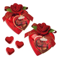 8 pcs Chocolate Emotion gift, heart with rose