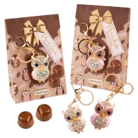 12 pcs Keychain  Owl  on box, asstd.