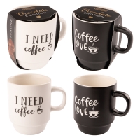 12 pcs Cup  Coffee , assorted, filled with pralines