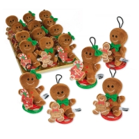 12 pcs Plush gingerbread man, praline tha.
