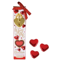12 pcs Praline gift with heart lock and key