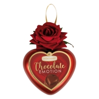 12 pcs Small tin heart with rose